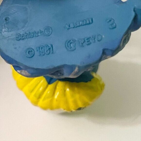 Vtg Mermaid Smurfette Smurf Figure PVC Display Smurfs Toy Schleich W Germany - Picture 10 of 14